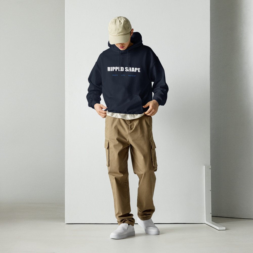 Ripped Shape Wordmark Hoodie Front