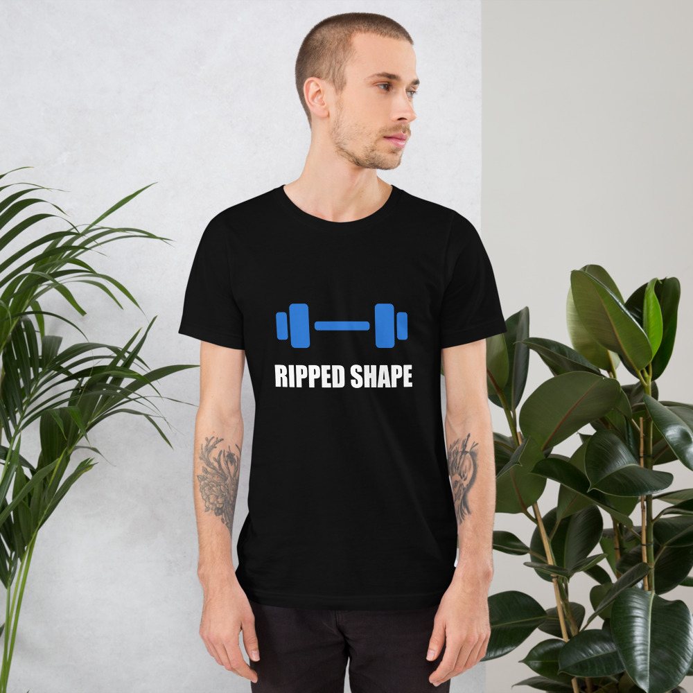 Ripped Shape Dumbbell Tee