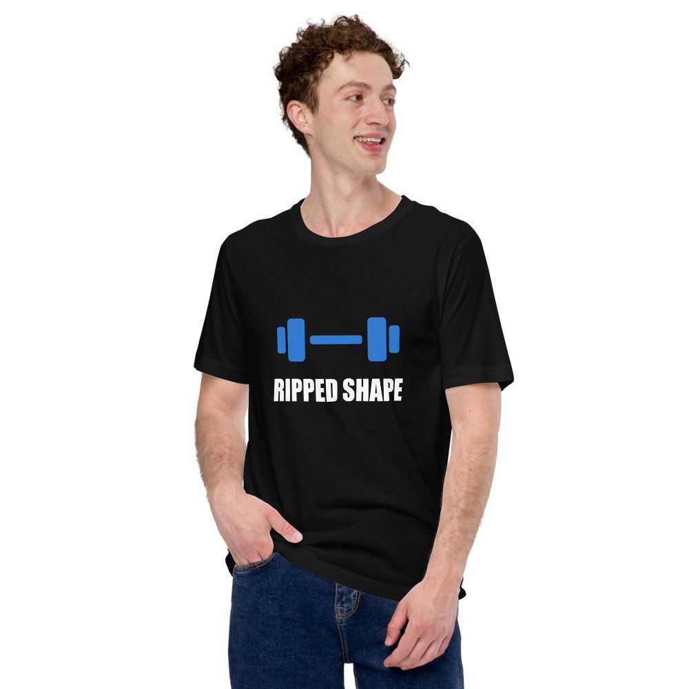 Ripped Shape Dumbbell Tee Front