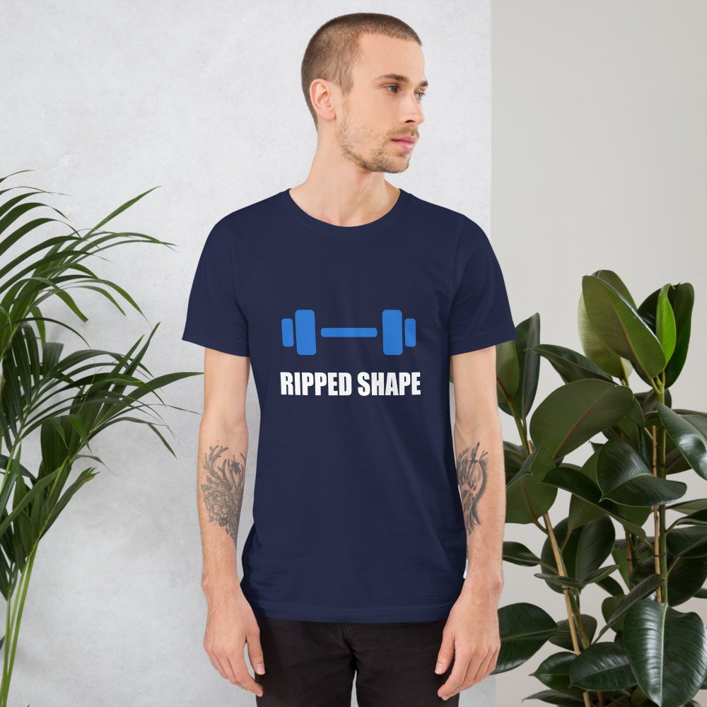 Ripped Shape Dumbbell Tee Front