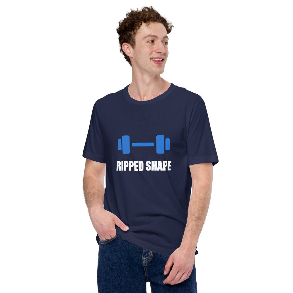 Ripped Shape Dumbbell Tee Front