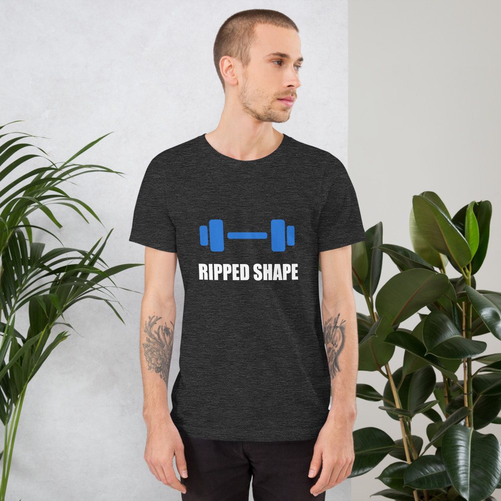 Ripped Shape Dumbbell Tee Front