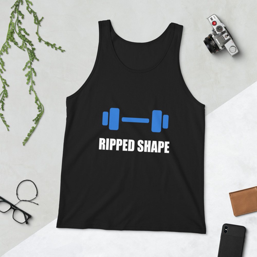 Ripped Shape Dumbbell Tank Front
