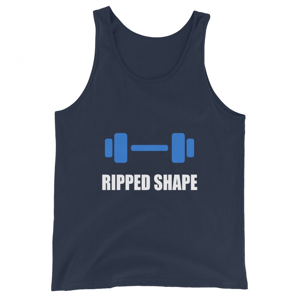 Ripped Shape Dumbbell Tank Front