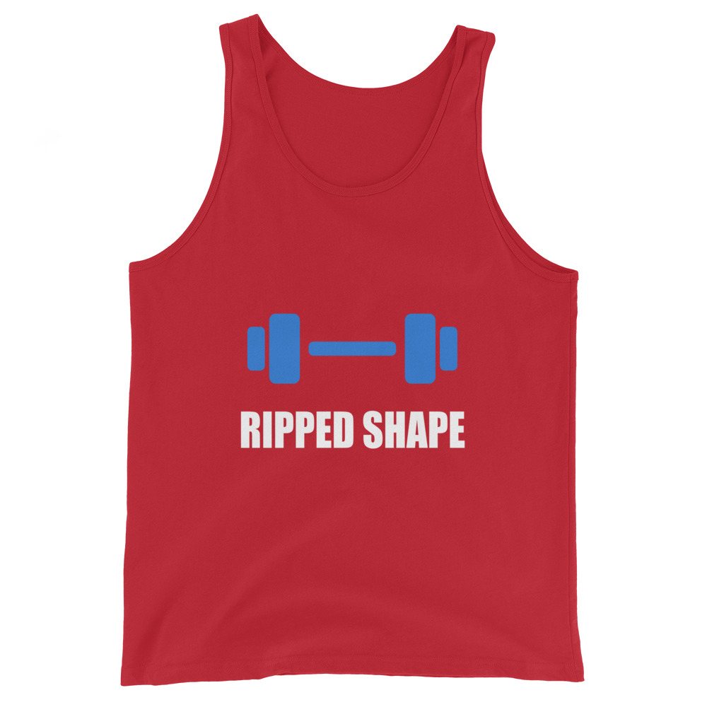 Ripped Shape Dumbbell Tank Front