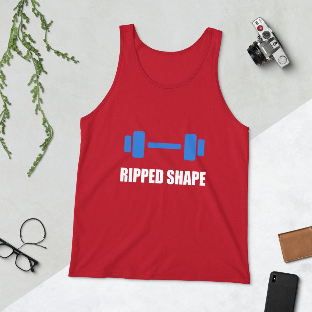 Ripped Shape Dumbbell Tank Front