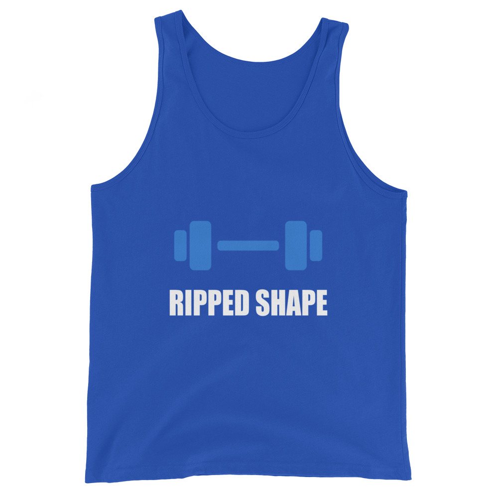 Ripped Shape Dumbbell Tank Front