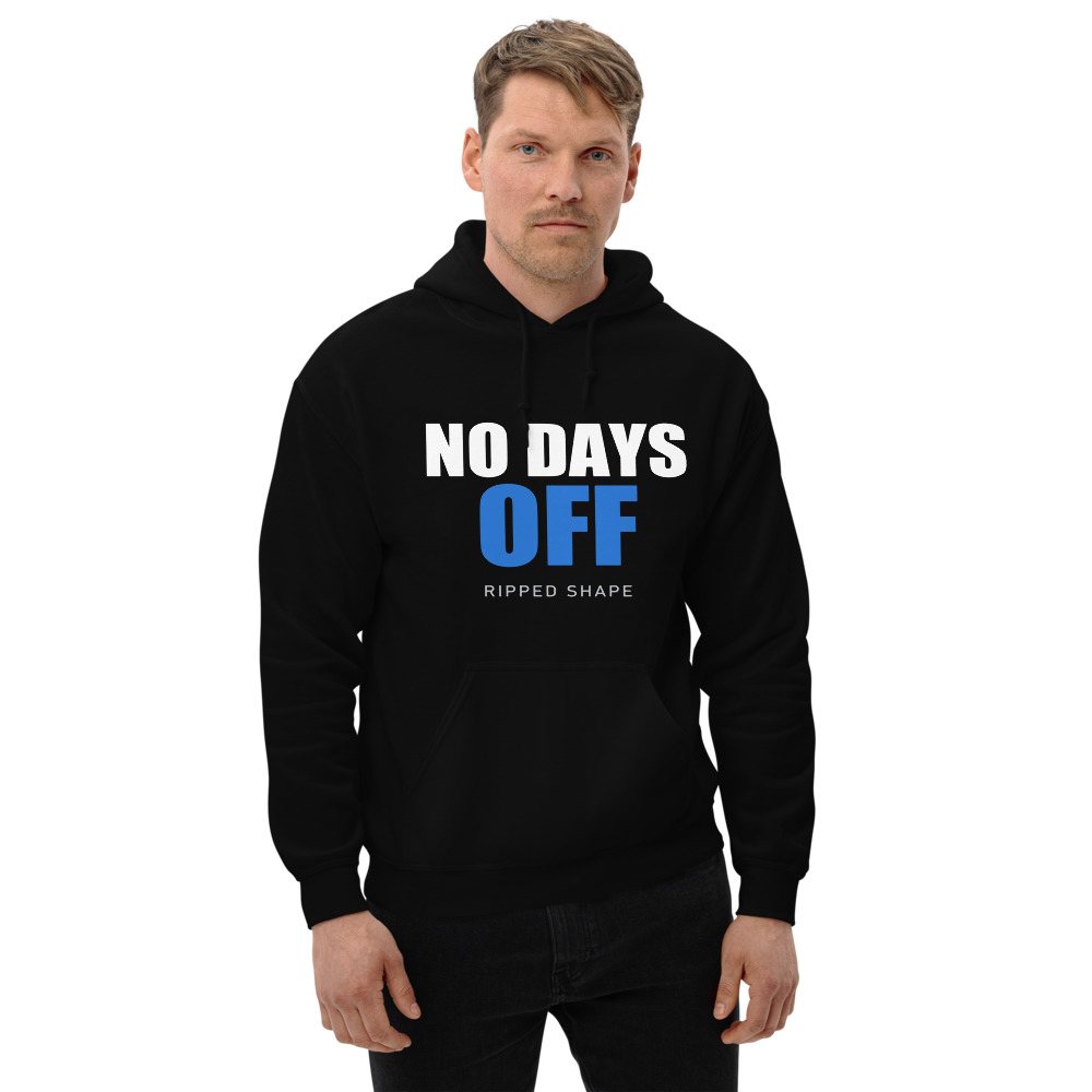 Ripped Shape No Days Off Hoodie Front