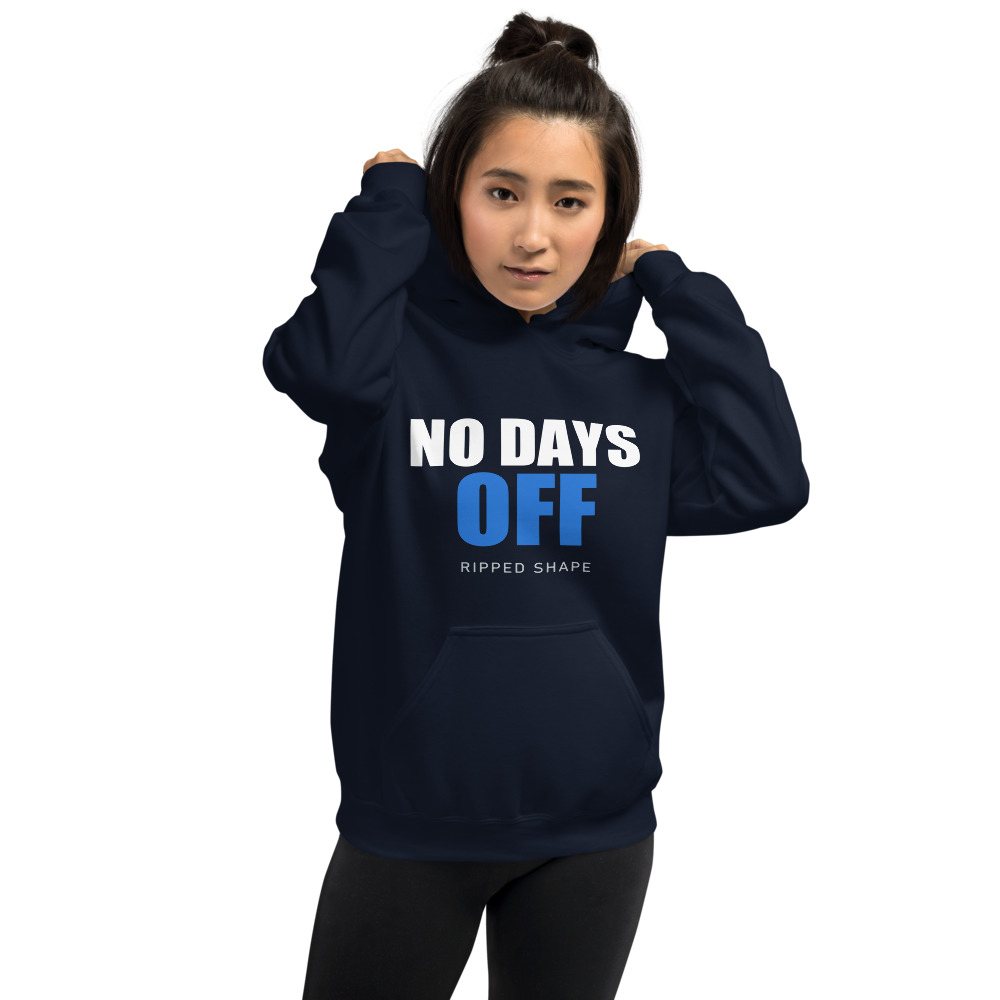 Ripped Shape No Days Off Hoodie Front