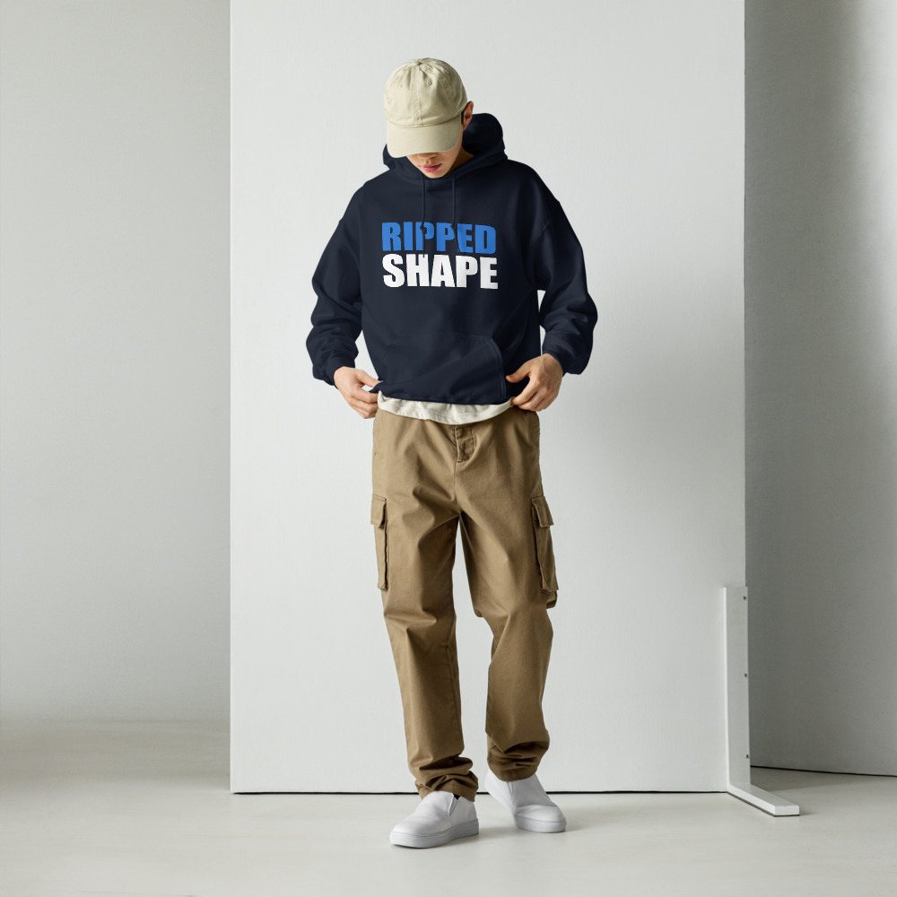 Ripped Shape Stacked Hoodie Front