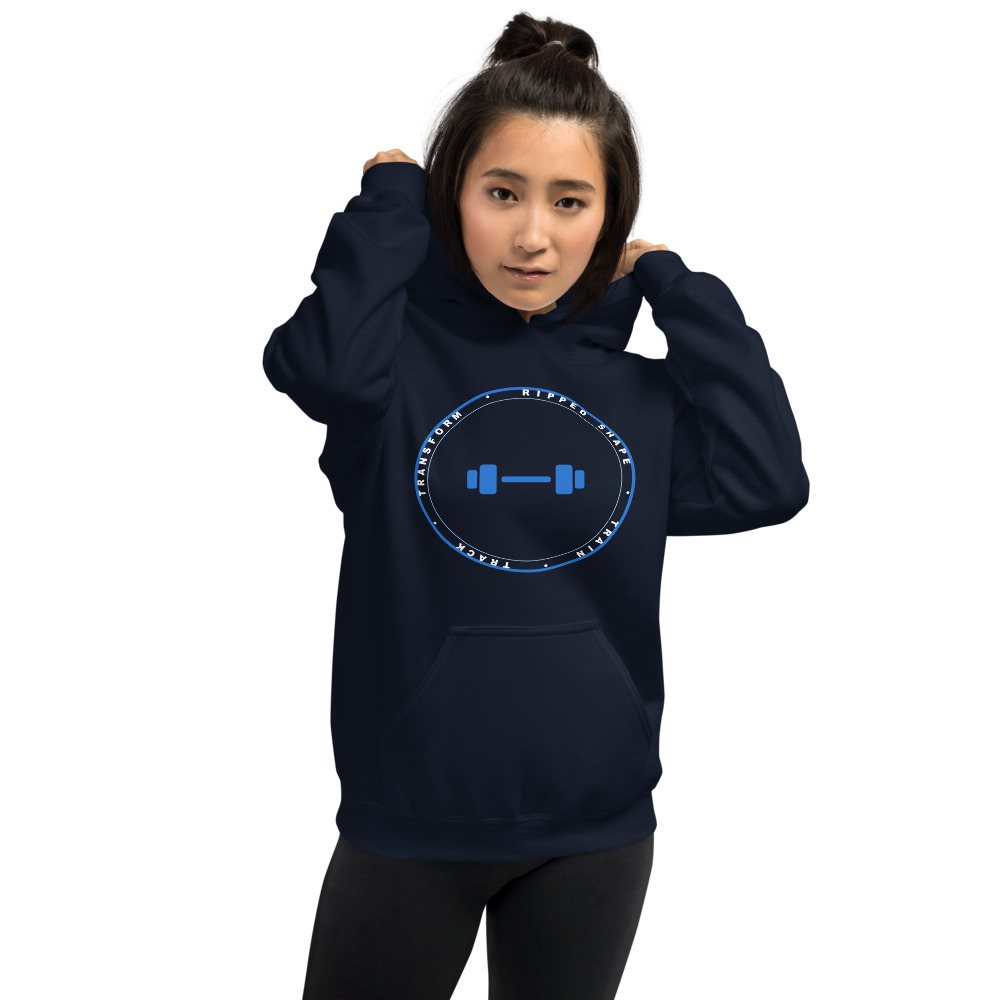 Ripped Shape Badge Hoodie Front