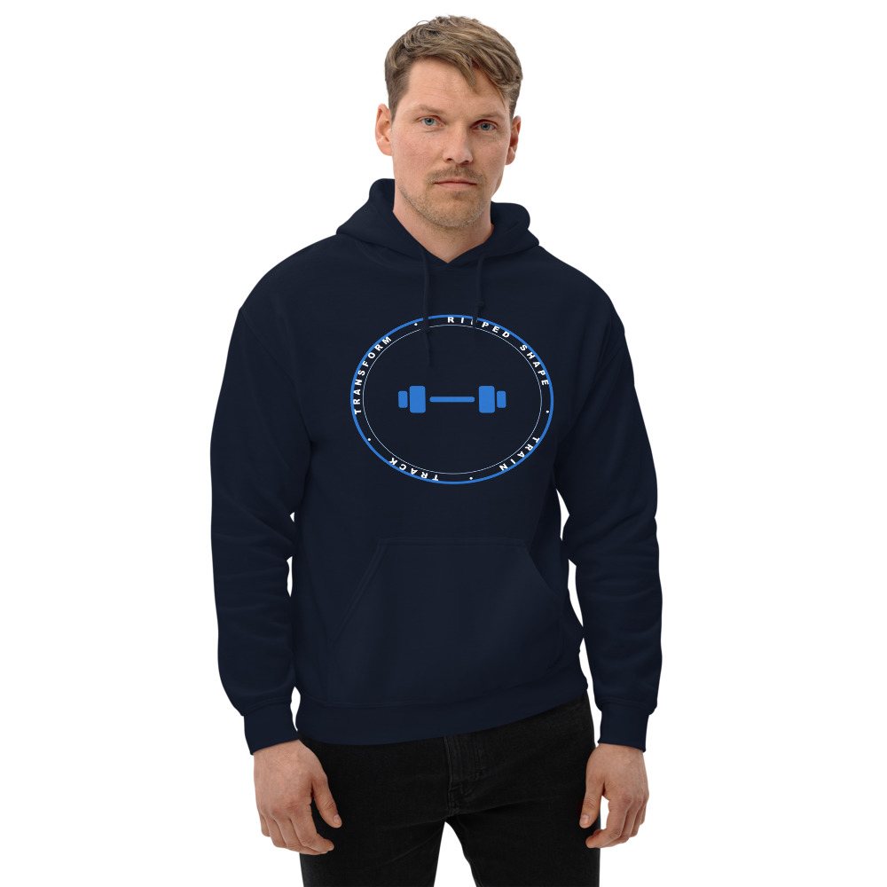 Ripped Shape Badge Hoodie Front