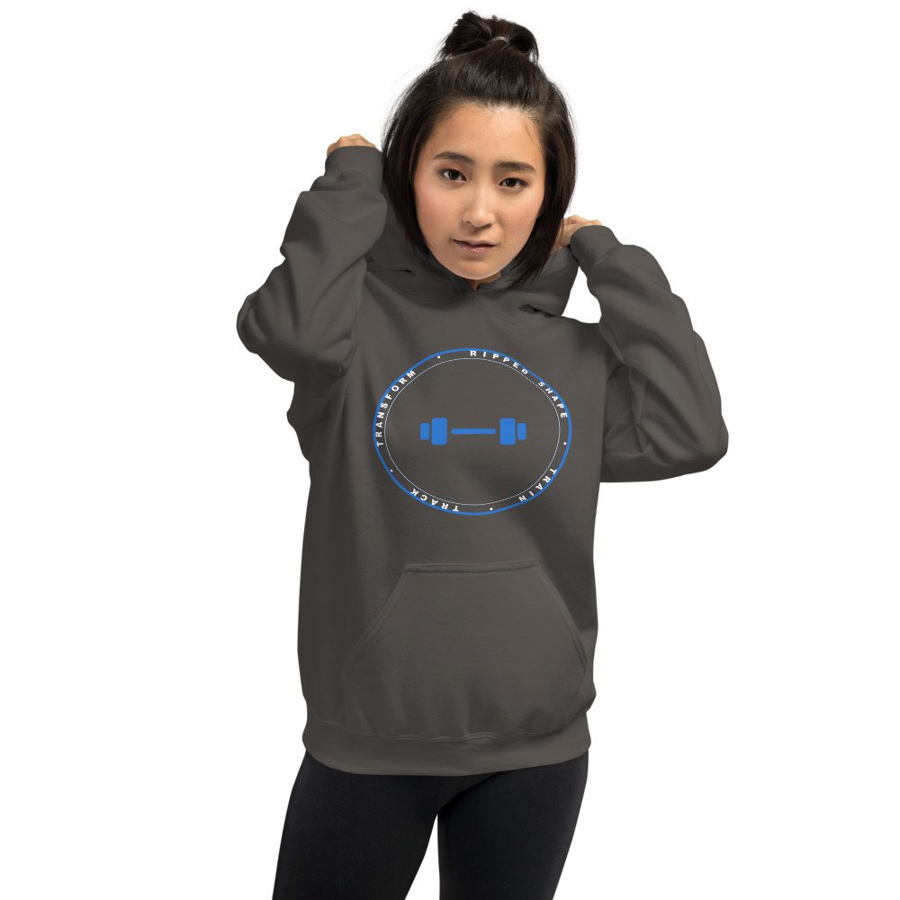 Ripped Shape Badge Hoodie Front