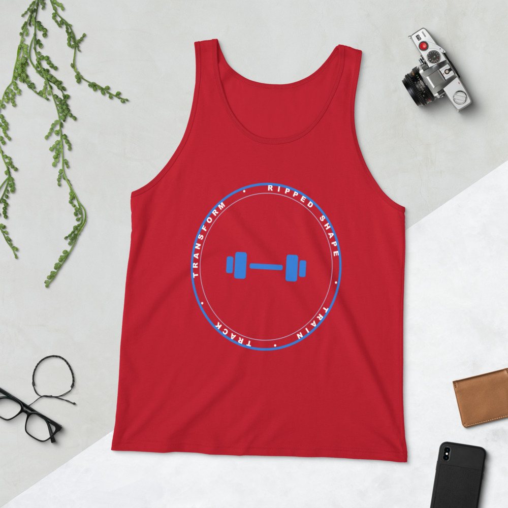 Ripped Shape Badge Tank Front