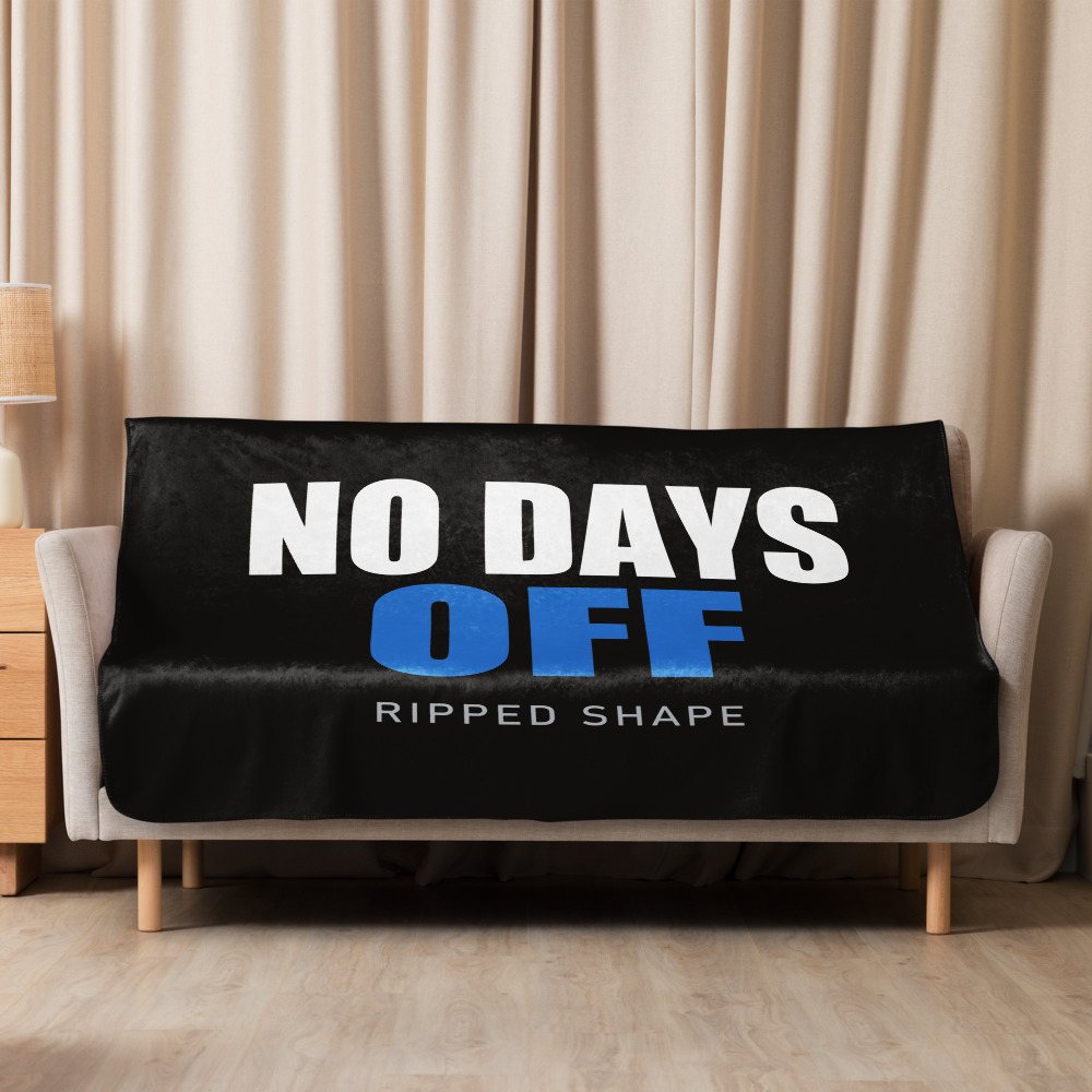 Ripped Shape No Days Off Sherpa Blanket