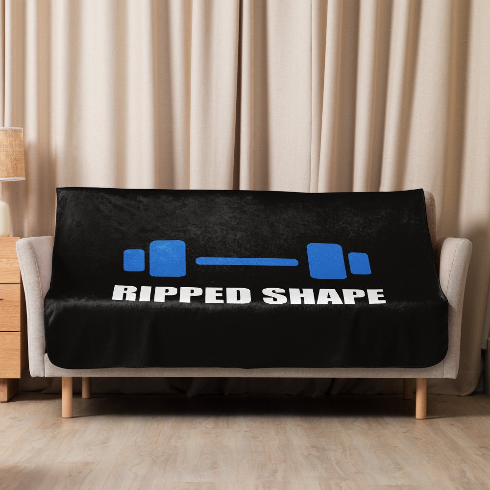 Ripped Shape Dumbbell Sherpa Blanket