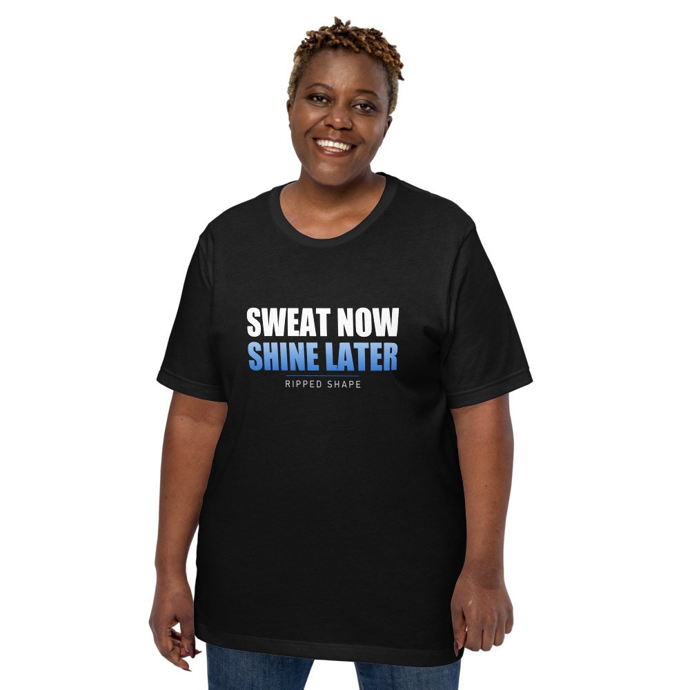 Ripped Shape Sweat Now Shine Later Tee Front