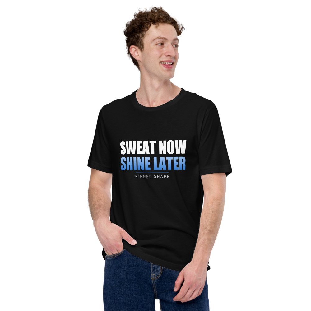 Ripped Shape Sweat Now Shine Later Tee Front