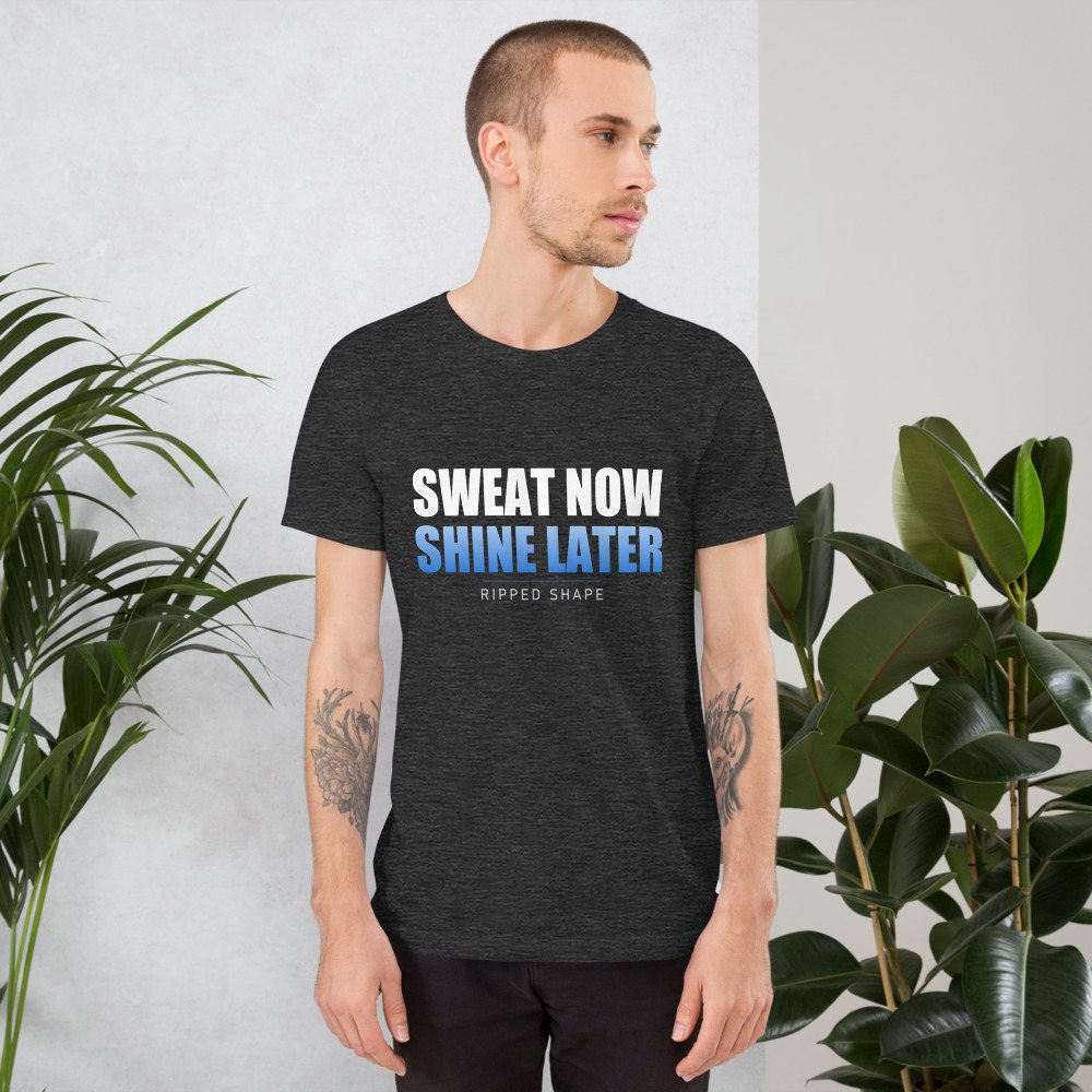 Ripped Shape Sweat Now Shine Later Tee Front