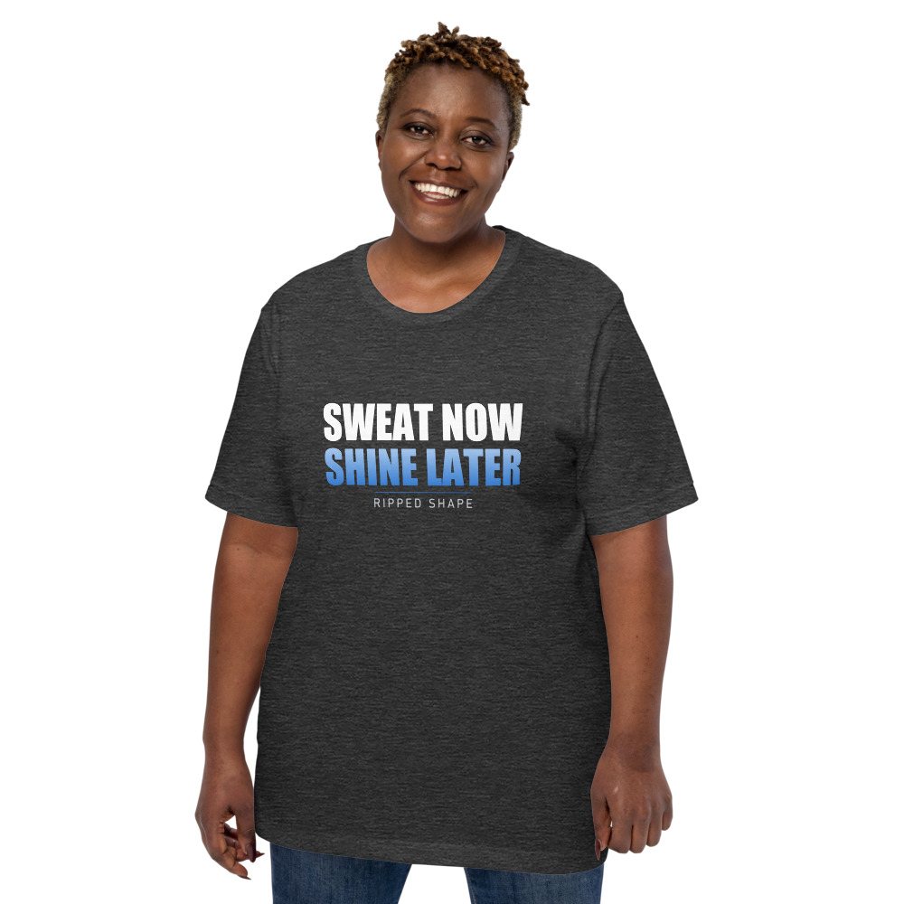 Ripped Shape Sweat Now Shine Later Tee Front