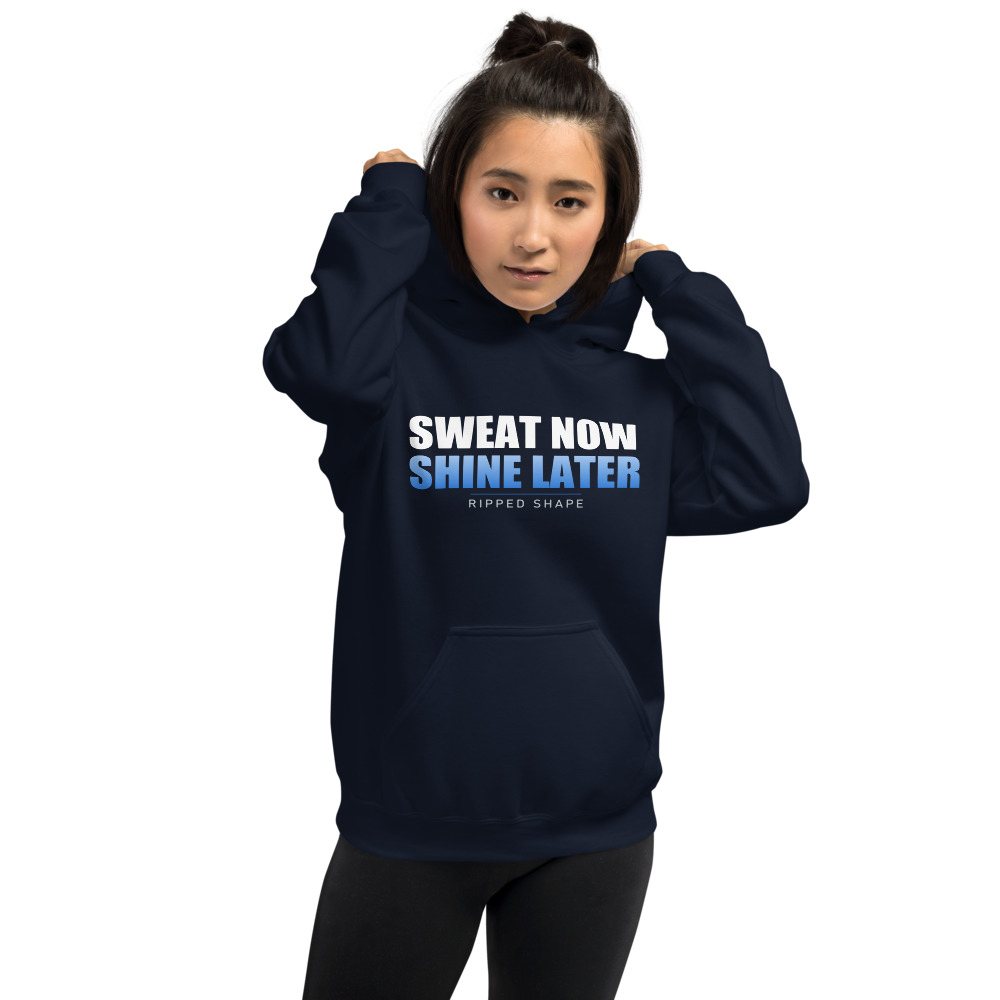 Ripped Shape Sweat Now Shine Later Hoodie Front