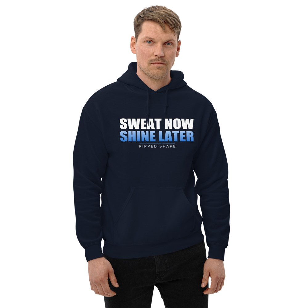 Ripped Shape Sweat Now Shine Later Hoodie Front