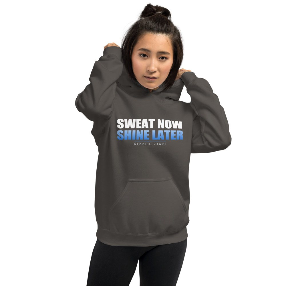 Ripped Shape Sweat Now Shine Later Hoodie Front