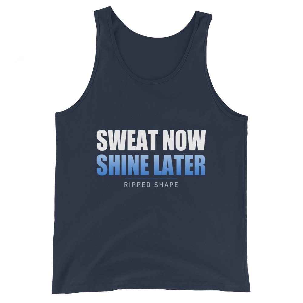 Ripped Shape Sweat Now Shine Later Tank Front