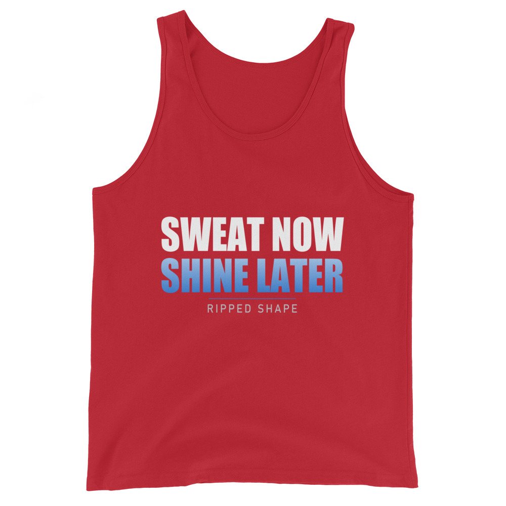 Ripped Shape Sweat Now Shine Later Tank Front