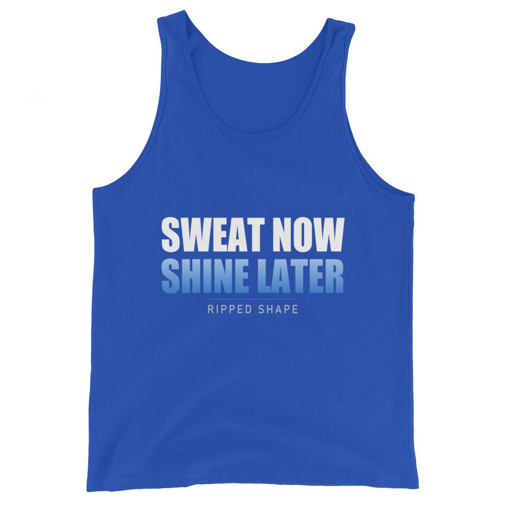 Ripped Shape Sweat Now Shine Later Tank Front
