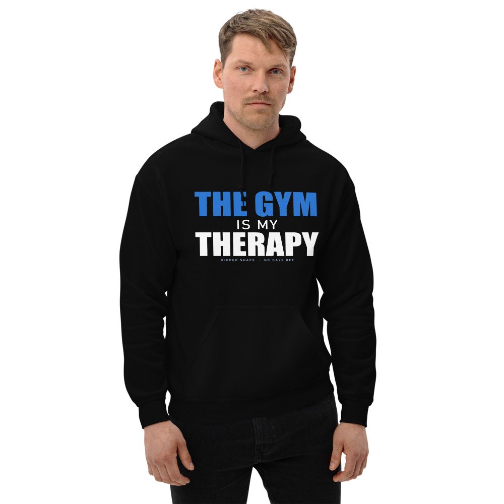 Ripped Shape Gym Therapy Hoodie Front