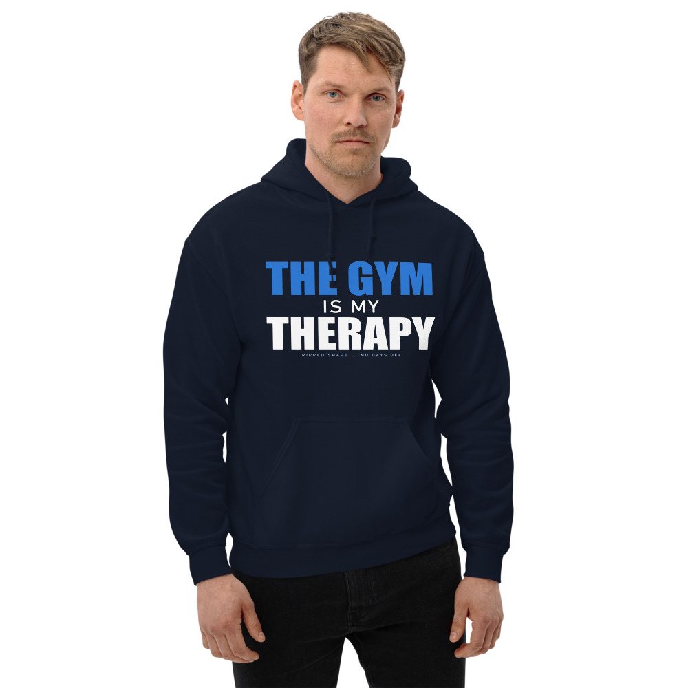 Ripped Shape Gym Therapy Hoodie Front