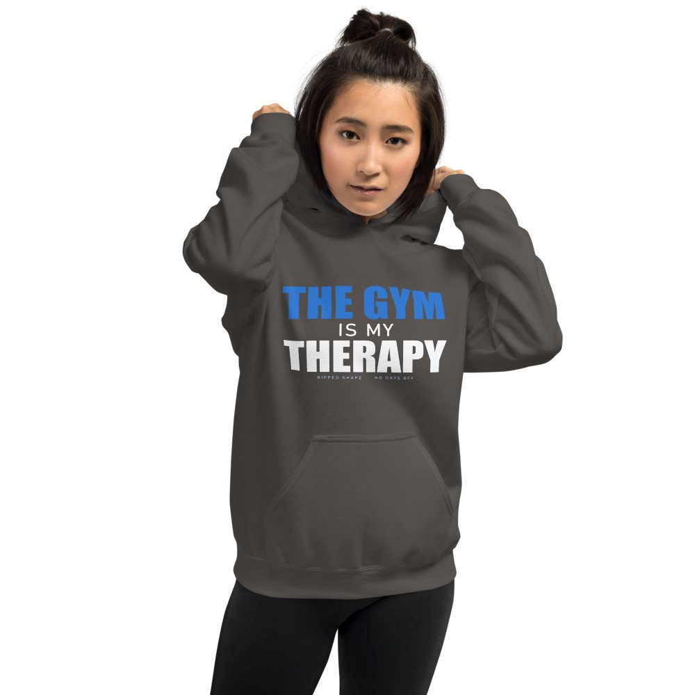 Ripped Shape Gym Therapy Hoodie Front