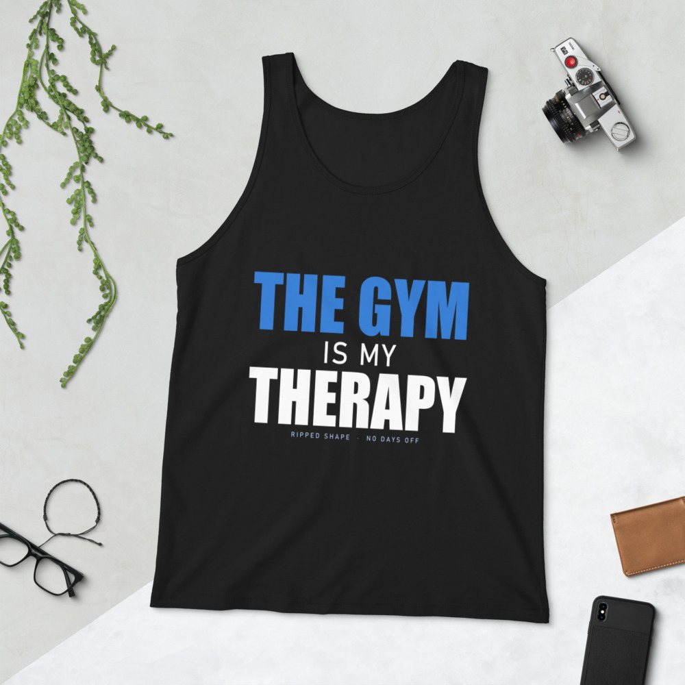 Ripped Shape Gym Therapy Tank Front