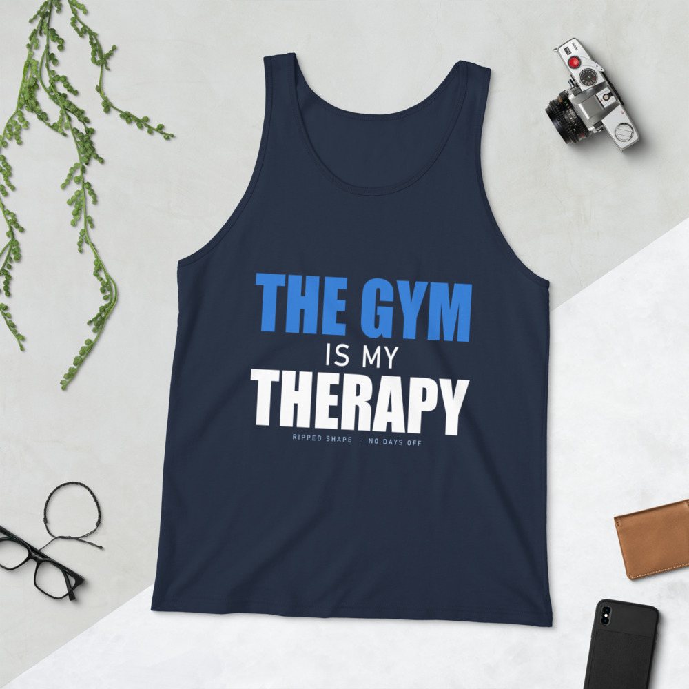 Ripped Shape Gym Therapy Tank Front