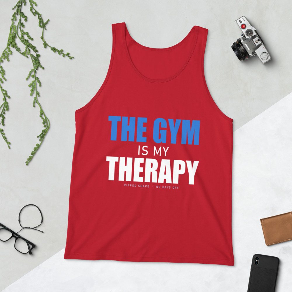 Ripped Shape Gym Therapy Tank Front