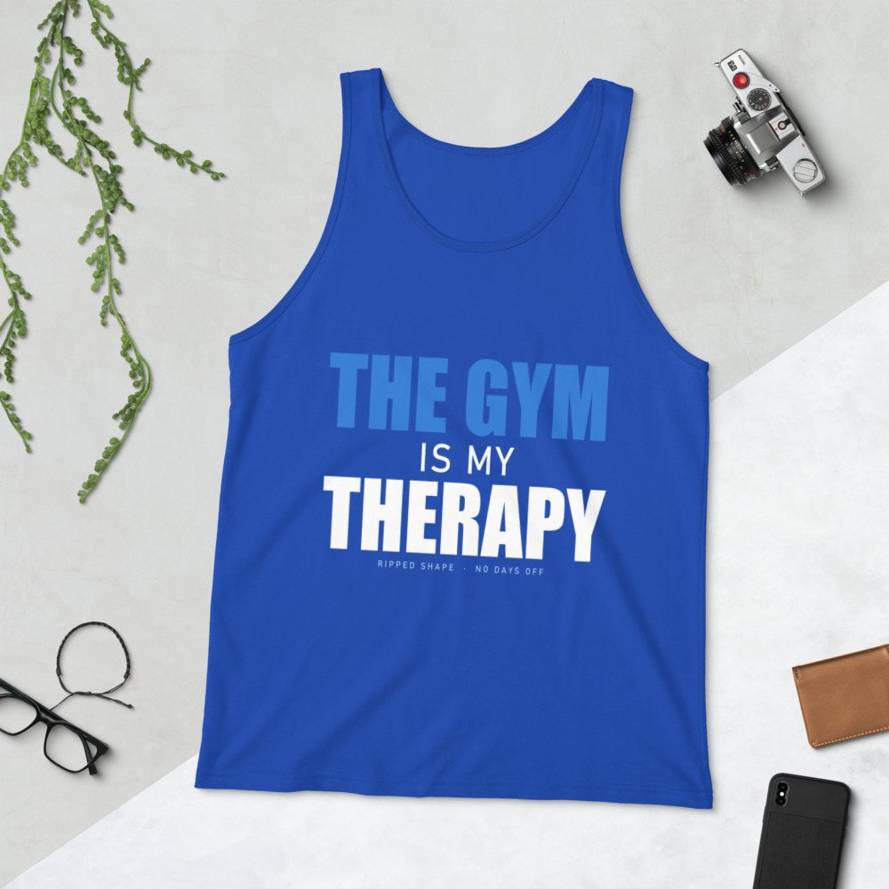 Ripped Shape Gym Therapy Tank Front