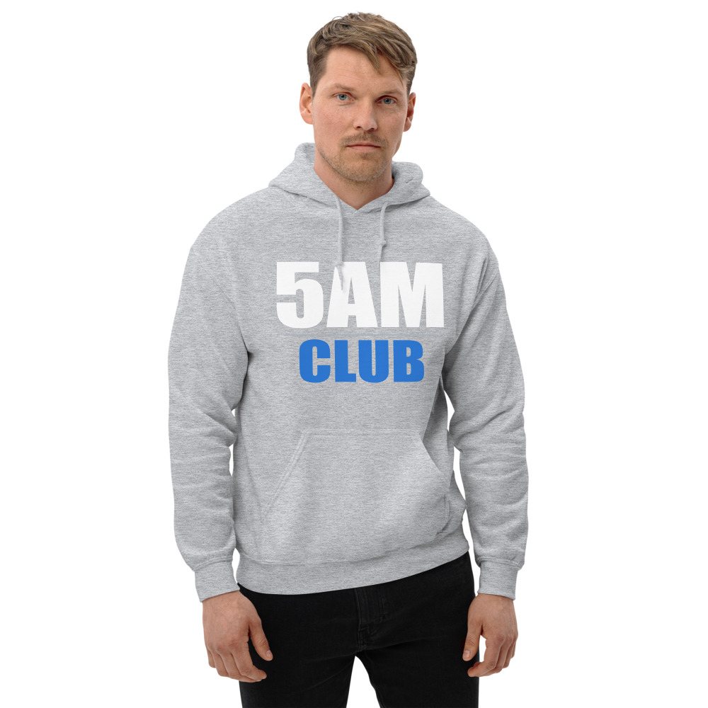Ripped Shape 5AM Club Iron Dept. Hoodie Front