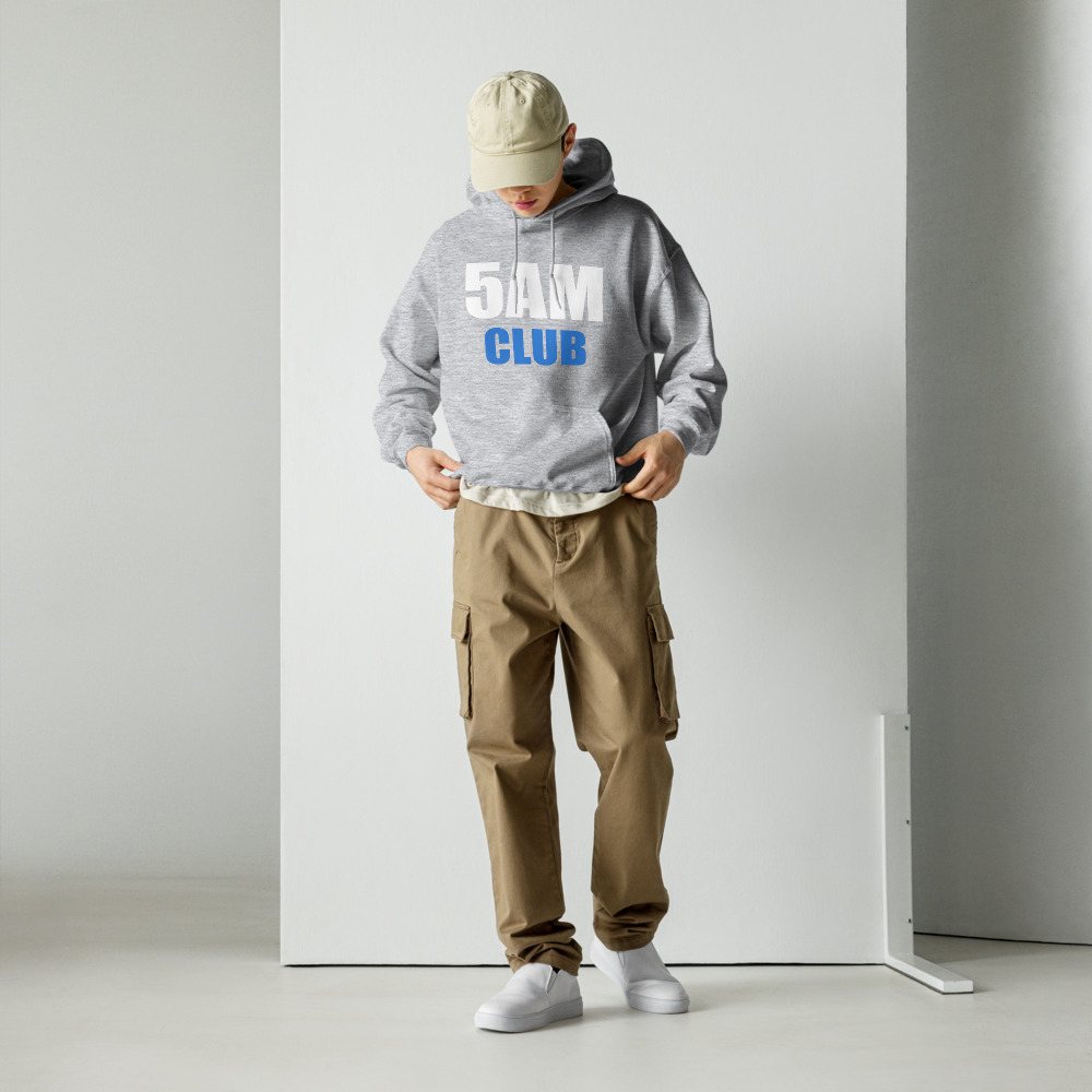 Ripped Shape 5AM Club Iron Dept. Hoodie Front