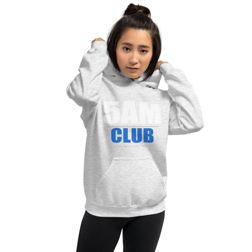 Ripped Shape 5AM Club Iron Dept. Hoodie Front