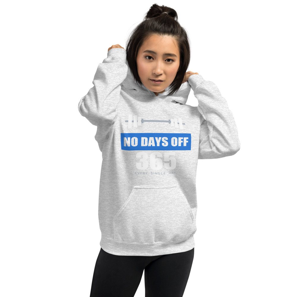 Ripped Shape No Days Off 365 Iron Dept. Hoodie Front