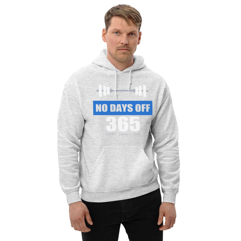 Ripped Shape No Days Off 365 Iron Dept. Hoodie Front