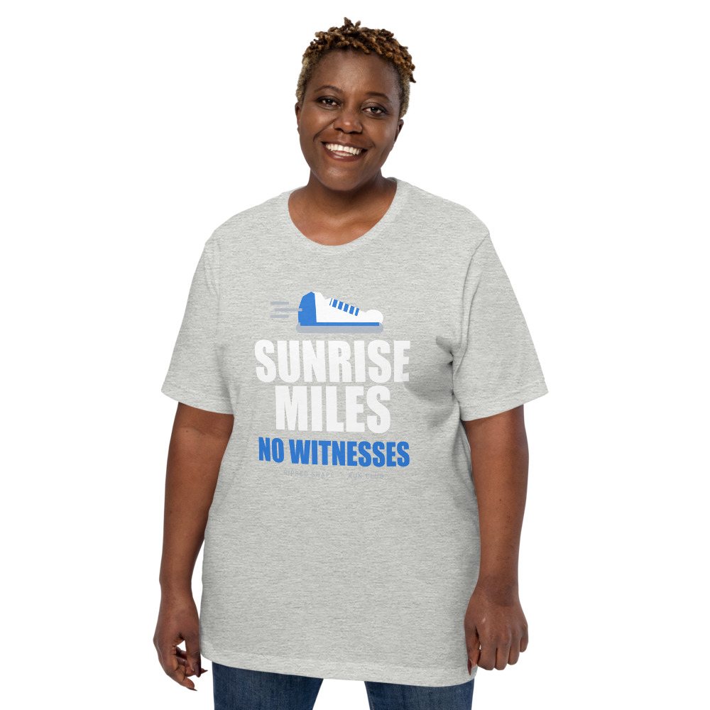 Ripped Shape Sunrise Miles, No Witnesses Sport Tee Front