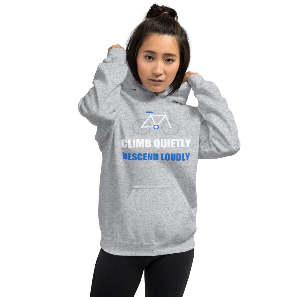 Ripped Shape Climb Quietly, Descend Loudly Sport Hoodie