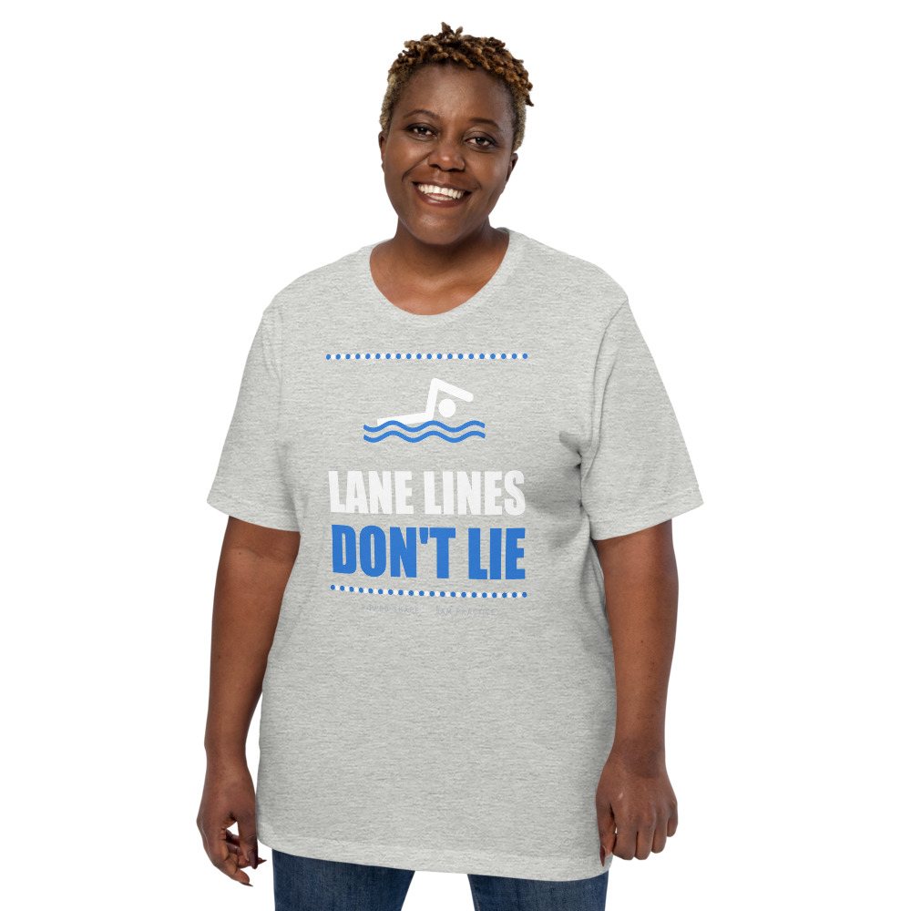 Ripped Shape Lane Lines Don't Lie Sport Tee Front