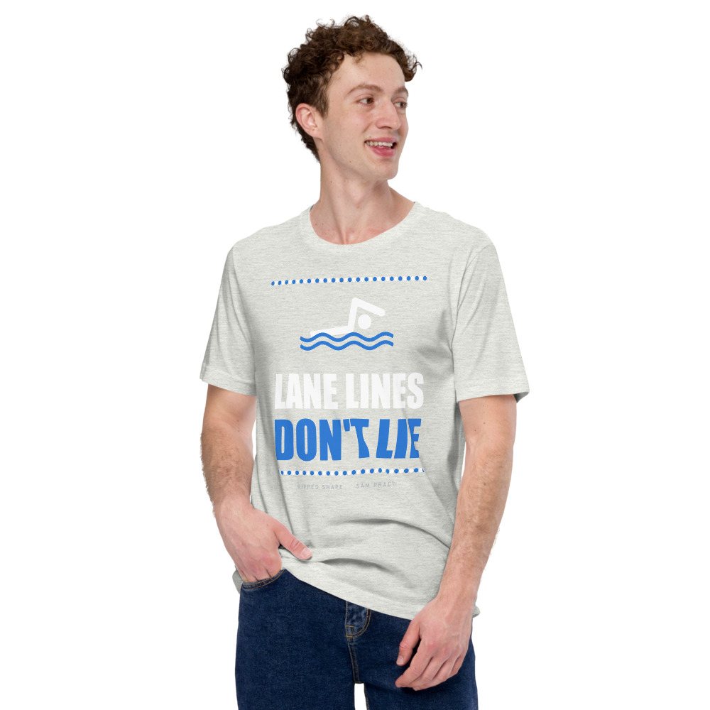 Ripped Shape Lane Lines Don't Lie Sport Tee Front