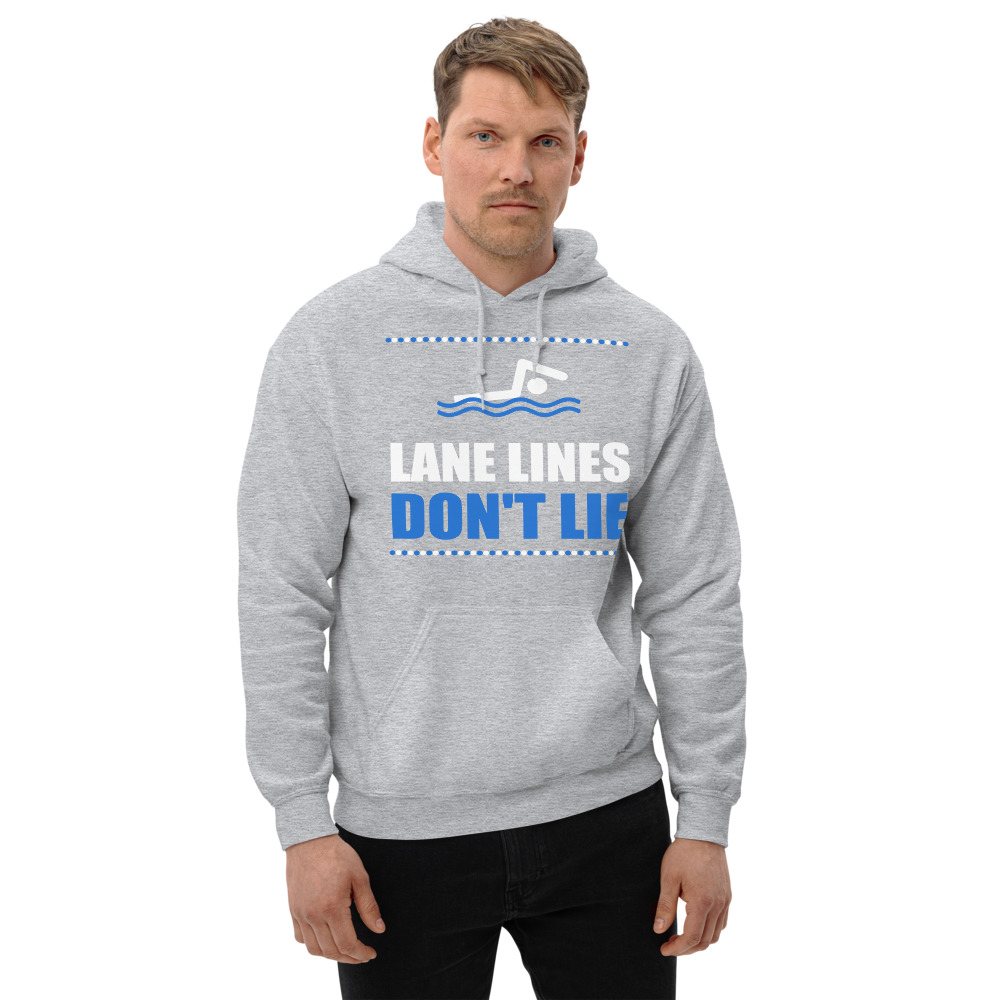 Ripped Shape Lane Lines Don't Lie Sport Hoodie Front