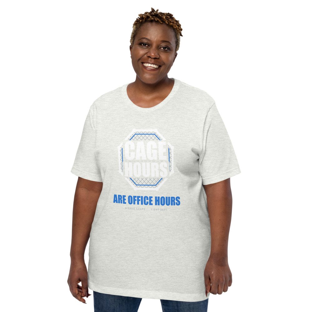 Ripped Shape Cage Hours Are Office Hours Sport Tee Front