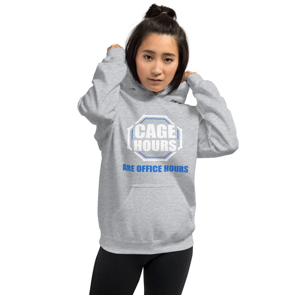Ripped Shape Cage Hours Are Office Hours Sport Hoodie