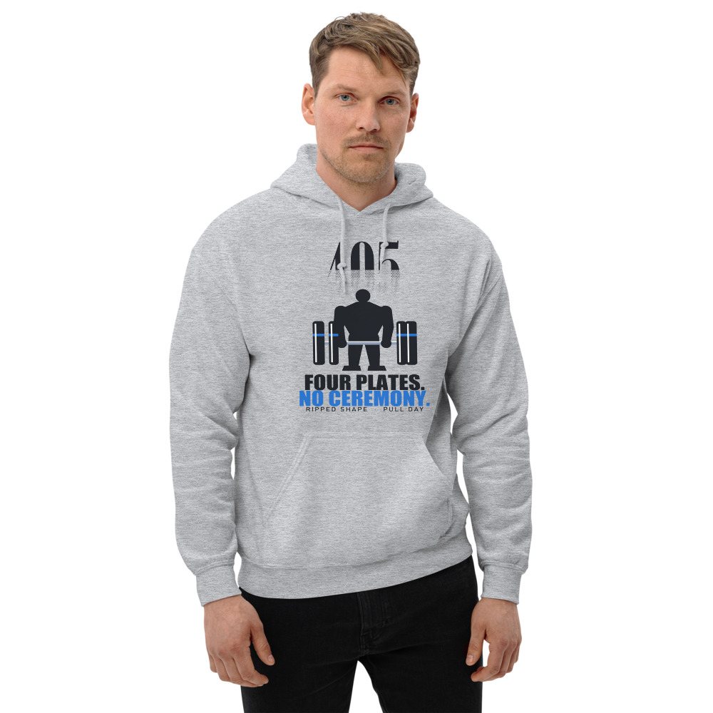 Ripped Shape 405 No Ceremony Strength Division Hoodie Front